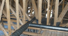 Installation de ventilation en chantier professionnel